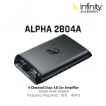 Infinity Alpha 2804A 4-Channel Amplifier | 70W x 4 RMS | Class-AB | MOSFET Power Supply | HP/LP Filter