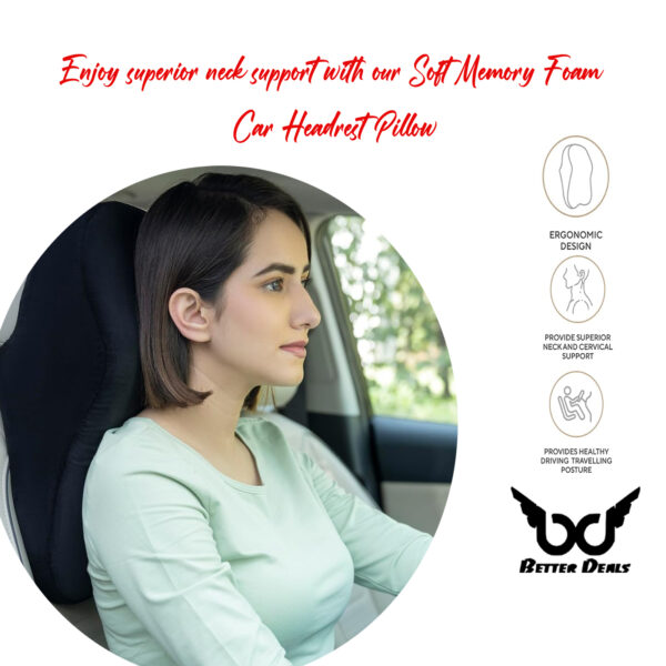 Car Comfort Headrest with Neck and Shoulder Support