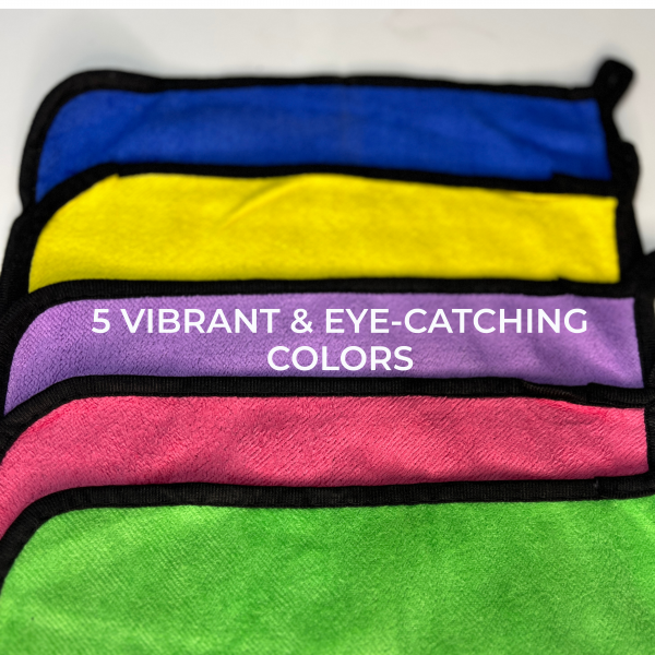 Microfiber Cleaning Cloths Set of 5-400 GSM