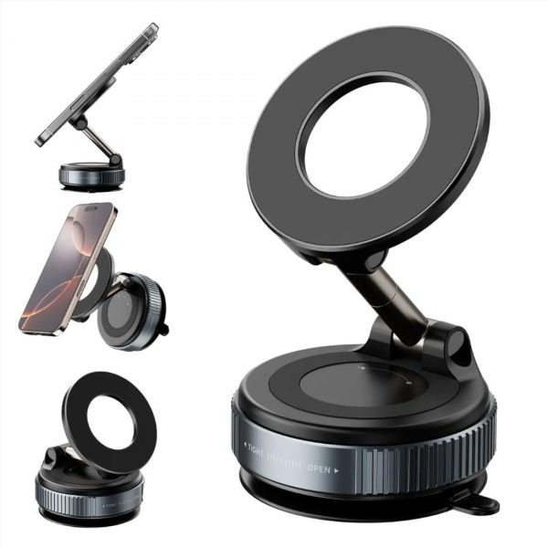 360° Rotation Vacuum Suction Magnetic Bracket K007 – One-Handed Operation,