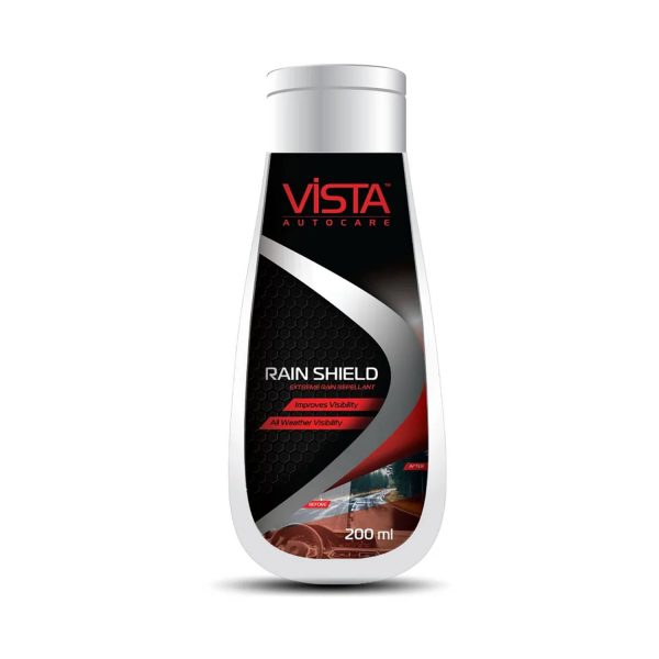 Vista Auto Care Rain Shield 200ml | Rain Repellent for Car Windshields, Window Glasses and Side Rear View Mirrors