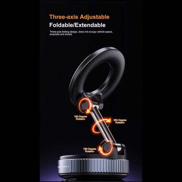 360° Rotation Vacuum Suction Magnetic Bracket K007 – One-Handed Operation,