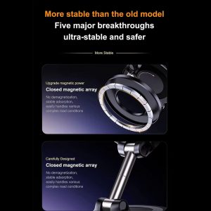 360° Rotation Vacuum Suction Magnetic Bracket K007 – One-Handed Operation,