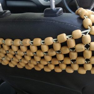 Beads XXLBeige Wooden Car Beaded Seat Cover cushion Suitable for all the Cars & SUVs, Office Chair, Home Chair (Universal Fit, 1 Pack)