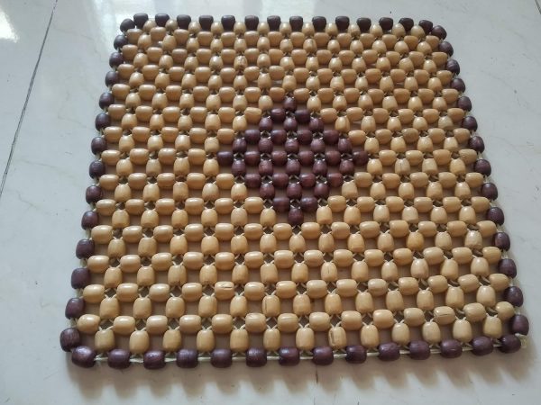 Beads SBeige Wooden Beads Acupressure Mat Car Accessories Beads Seat Cover for Driver/heating pad/gel pad cover cushion for CAR/Office chair/Home Chair/Sofa/Jhula/Swing/Truck/Bus/Tempo(Small,Beige)