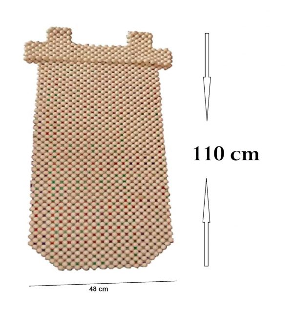 Beads XXLBeige Wooden Car Beaded Seat Cover cushion Suitable for all the Cars & SUVs, Office Chair, Home Chair (Universal Fit, 1 Pack)