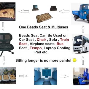 Beads SBeige Wooden Beads Acupressure Mat Car Accessories Beads Seat Cover for Driver/heating pad/gel pad cover cushion for CAR/Office chair/Home Chair/Sofa/Jhula/Swing/Truck/Bus/Tempo(Small,Beige)