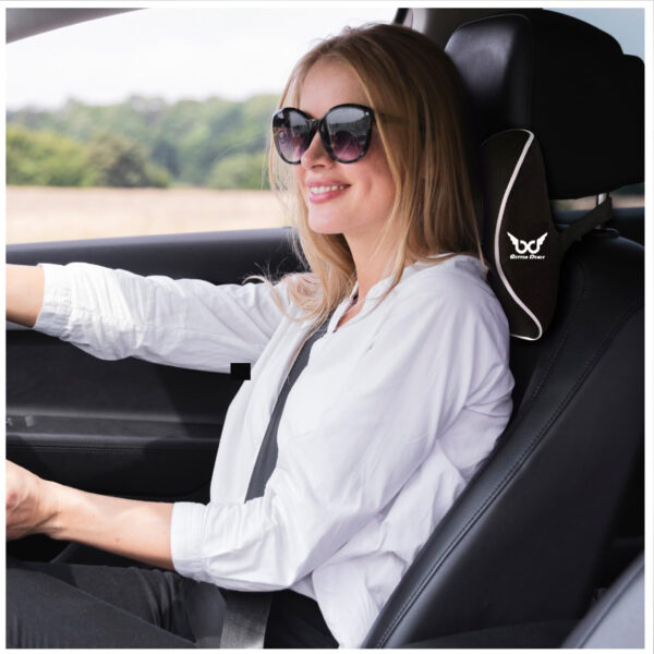 Curved Car Neck Pillow with Memory Foam