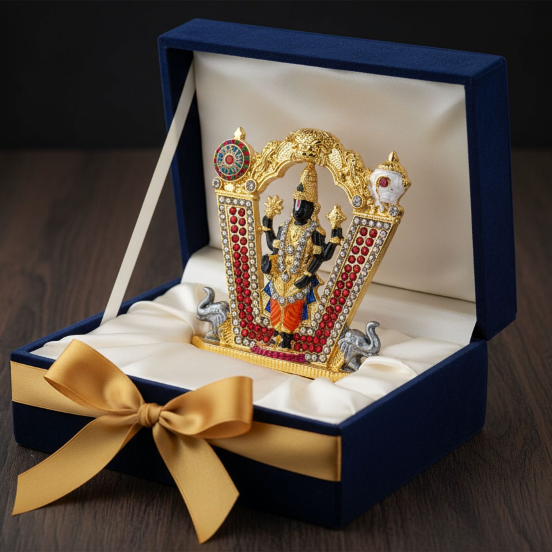 Tirupati Balaji Car Dashboard Idol – 4.5 Inch Metal Statue 1