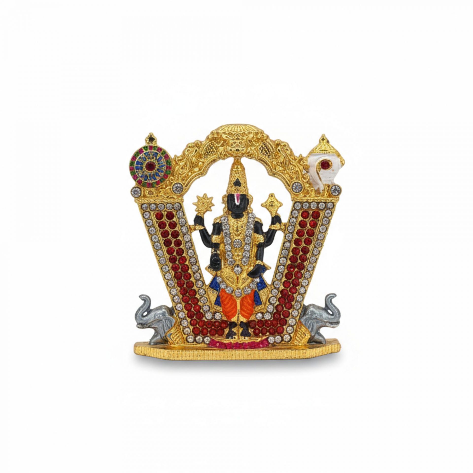 Tirupati Balaji Car Dashboard Idol – 4.5 Inch Metal Statue 1