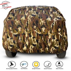 Car More Waterproof Camouflage Military Jungle Print Car Body Cover for Tata Punch(100% Waterproof,Triple Stitched,Mirror Pocket,UV Resistant,Dustproof) full discreption