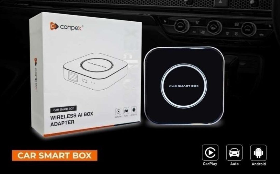 CONPEX Wireless CarPlay & Android Auto AI Smart Box (4GB + 64GB)