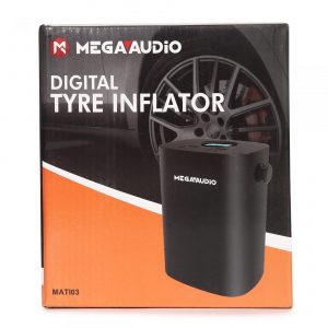 Mega Audio Digital Tyre Inflator – 150 PSI Portable Car Air Pump with LED Light