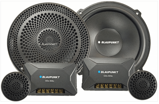 Blaupunkt ODx 605c 6.5″ Two-Way Component Car Speakers | 60W RMS, 430W Max Power | Silk Dome Tweeter with External Crossover