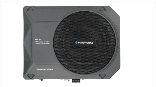 Blaupunkt XLf 10A 10″ Active Under-Seat Car Subwoofer | 150W RMS, 600W Max Power | Class AB Amplifier