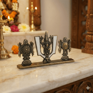 Lord Balaji Brass Dashboard Idol – Shanku Chakra Set