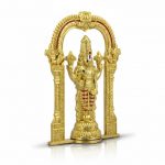 Tirupati Balaji Gold Idol – 4.5 Inch Solid Metal Statue