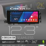 Hyundai Creta 2024 12.3" 2K Android Infotainment System – Smart Display with CarPlay & Android Auto