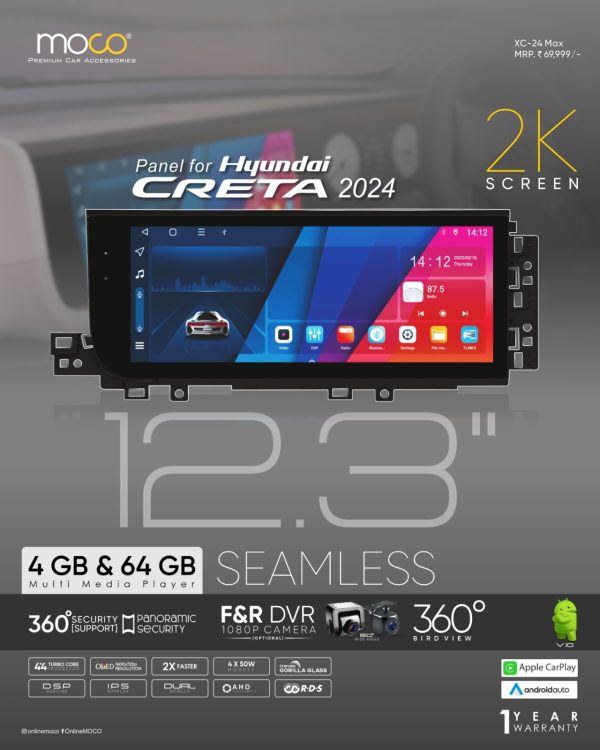 Hyundai Creta 2024 Android Player 12.3″  2K Resolution