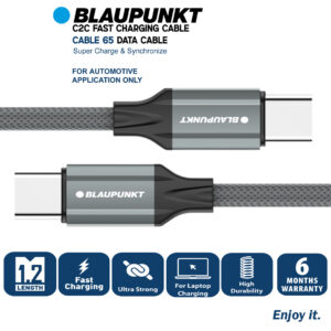 Blaupunkt 65W Fast Charging Cable BP C2C Data Cable