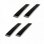 GFX PLUTO Car Door Edge Guard – Black with Chrome Finish (Universal Fit, 4 Pieces)