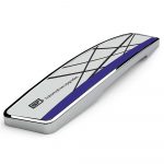 GFX SATURN Car Door Edge Guard – Silver & Blue Pattern (Universal Fit, 4 Pieces)