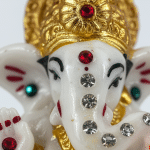 Polymarble Ganesha Idol with Gemstones