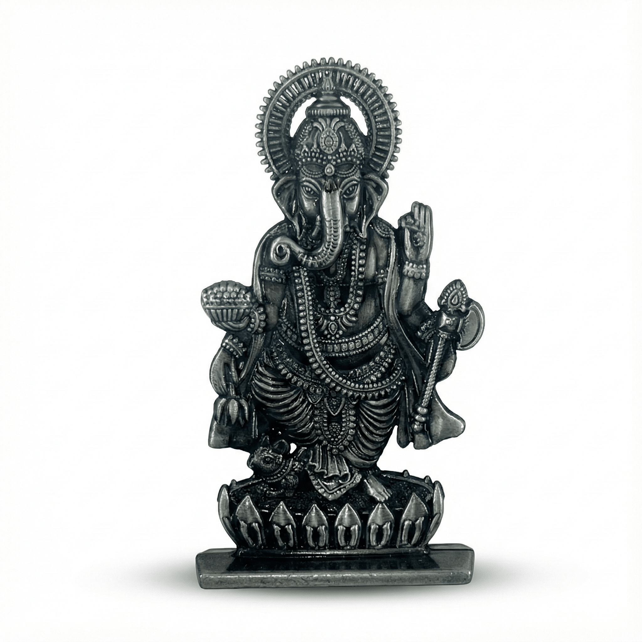 Elegant Metal Ganesha Idol – Home, Office & Dashboard