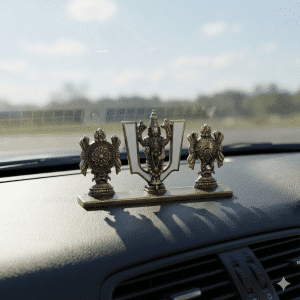 Lord Balaji Brass Dashboard Idol – Shanku Chakra Set