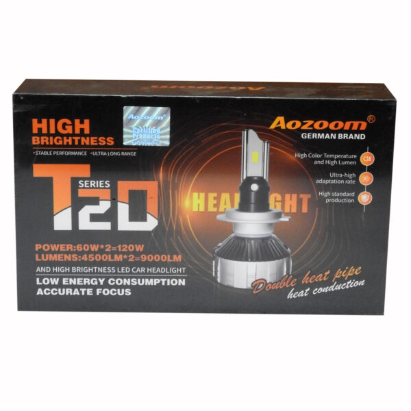 AOZOOM T20 Headlight Power 120W, 9000LM, H4